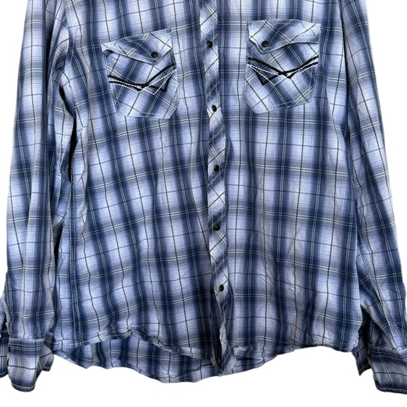 Ely 1878 Men’s Sz 2XL Plaid Western Long Sleeve Shirt Snap Front - Picture 2 of 10